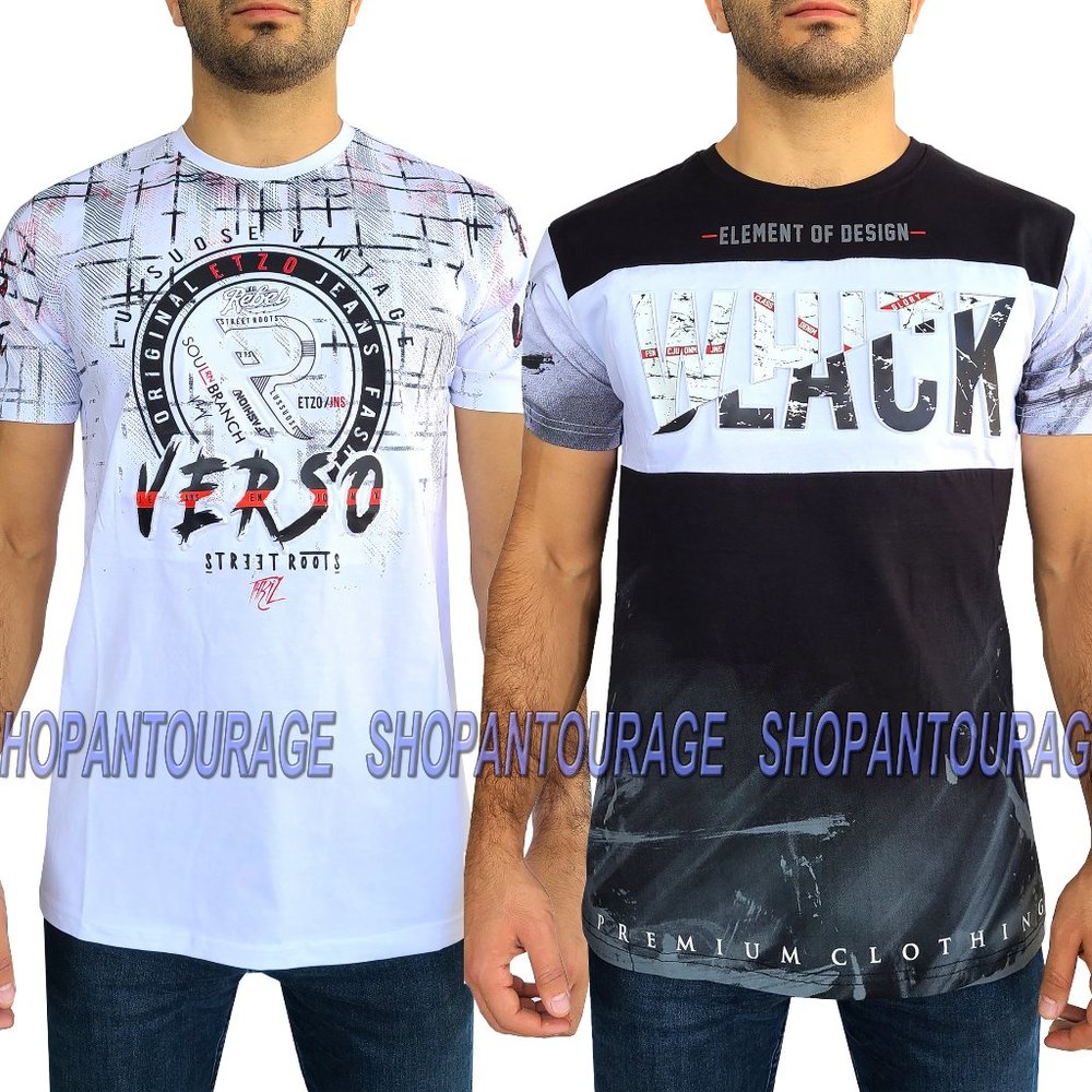 Etzo Short Sleeve 3D Press Print T-Shirt for Men